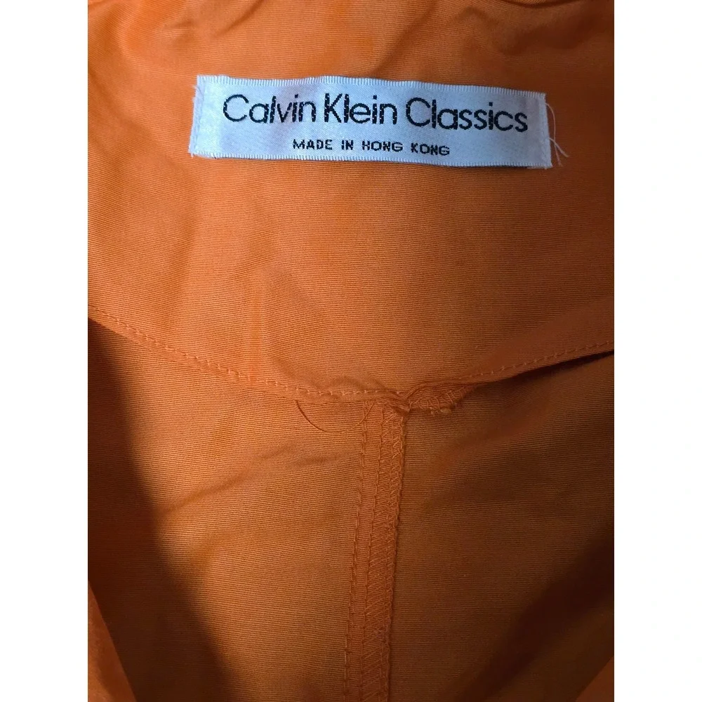 Calvin Klein Classics  Women 8 Orange Excellent Vintage Open Front‎ Flared (A)